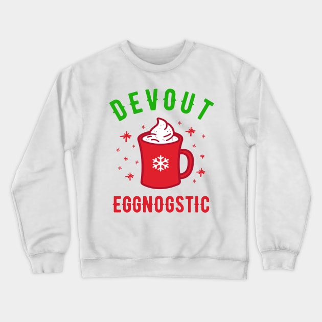 Devout Eggnogstic Funny Christmas Drinking Eggnog Crewneck Sweatshirt by ECStudios